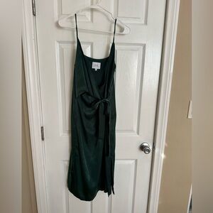 Just One Answer green wrap midi dress